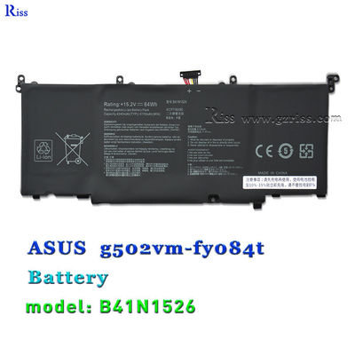 qualidade  B41N1526 15.2V 64Wh Laptop Battery For ASUS ROG Strix GL502 GL502V GL502VS DB71 fábrica