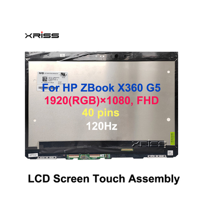15.6 LCD LED Touch Screen Assembly para HP ZBook Studio x360 G5 FHD 40 pin